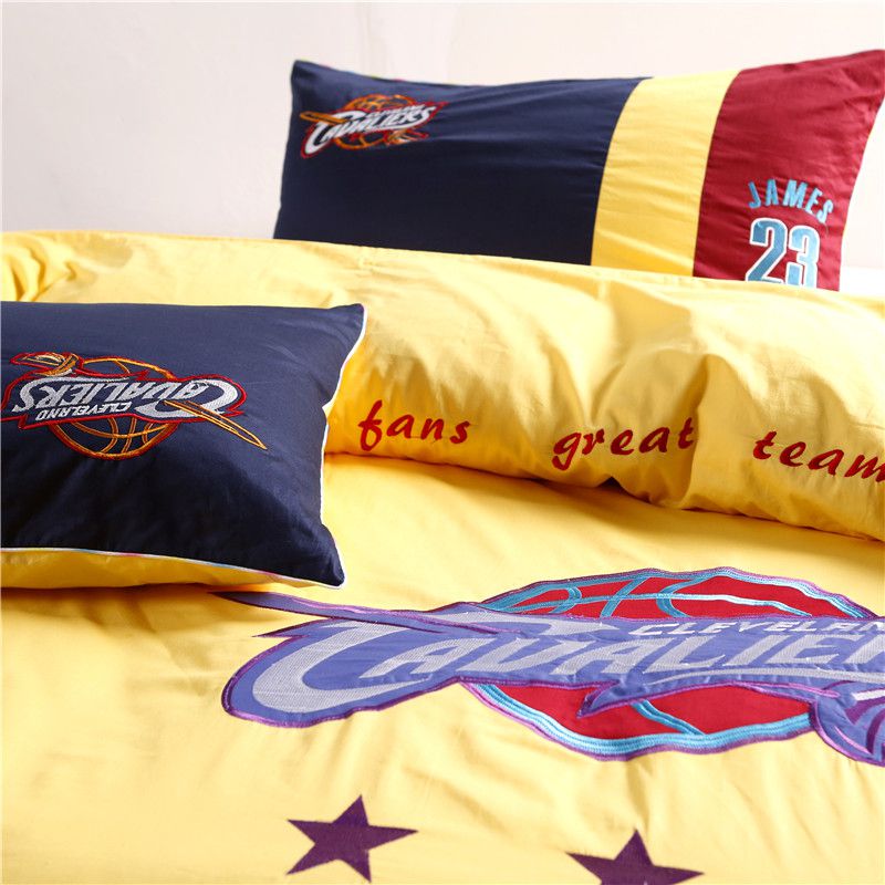 NBA Cleveland Cavaliers Bed In Bag Set, 100% polyester, Twin Size, Team  Colors, 4 Piece Set