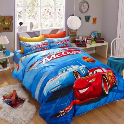 Blue Color Disney Cars Bedding Set