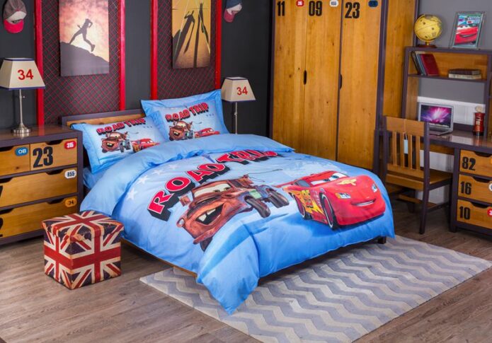 Disney Pixar Cars Movie Lightning Mcqueen &Amp; Mater Bedding Set