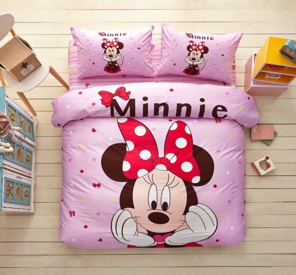 Minnie Mouse Pink Bedding Set Twin Queen Size