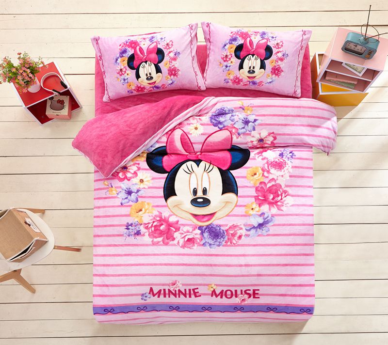 Minnie Mouse Pink Kids Bedding Sets For Girls