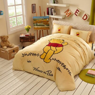 Navajowhite Color Winnie Pooh Bedding Set