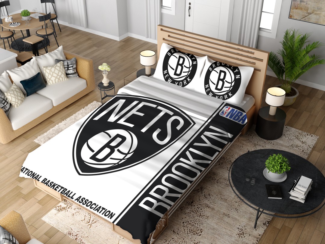 Brooklyn Nets Quilt Blanket 01 – DovePrints