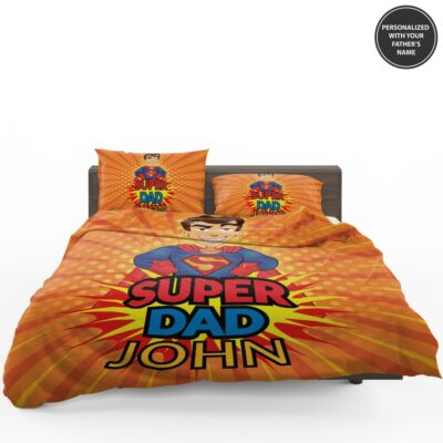 Custom Super Dad Personalized Bedding Set 1