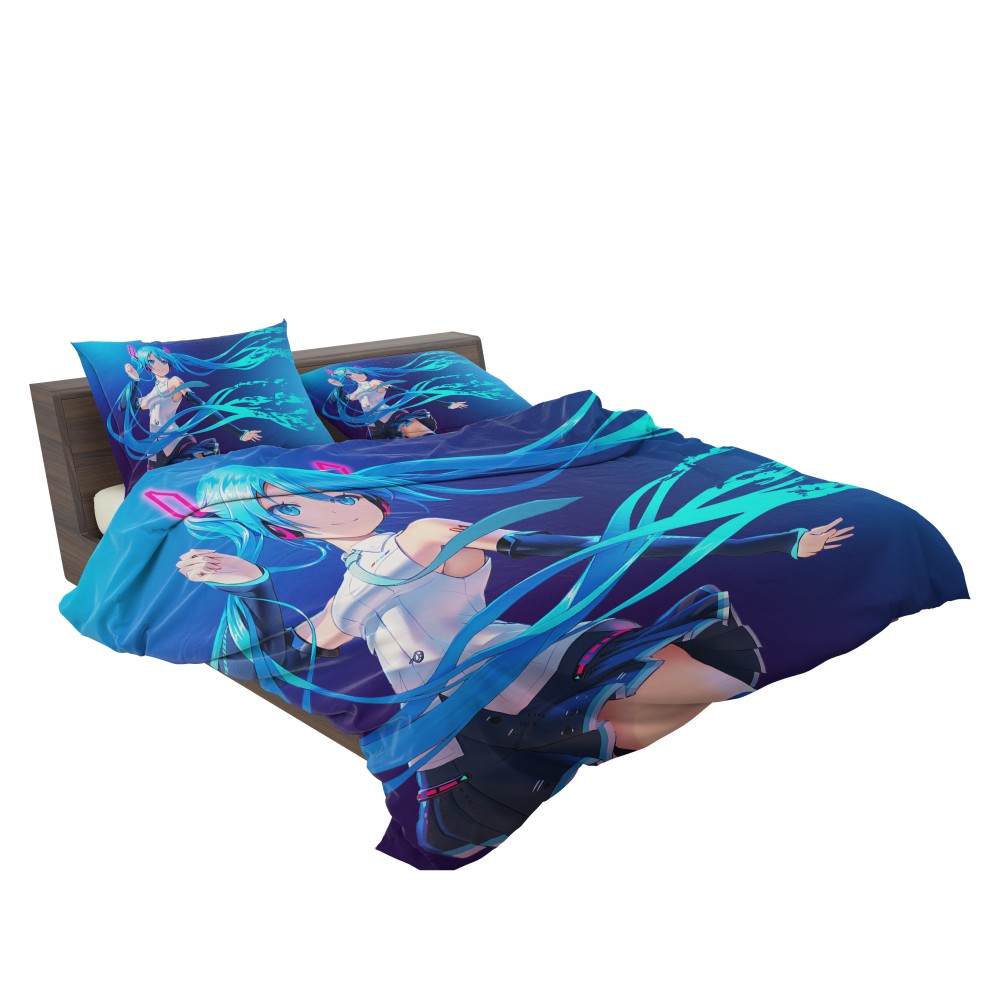 Hatsune Miku Anime Girl Vocaloid Long Hair Bedding Set