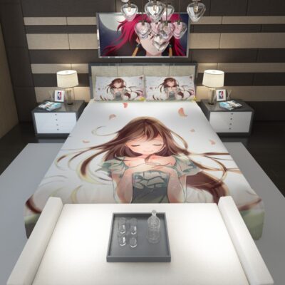 Beautiful Japanese Anime Girl Queen King Comforter 1