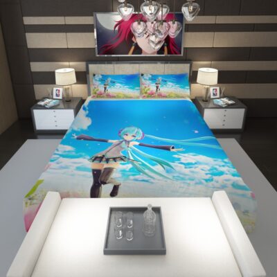 Hatsune Miku Flowers Tulips Anime Comforter 1