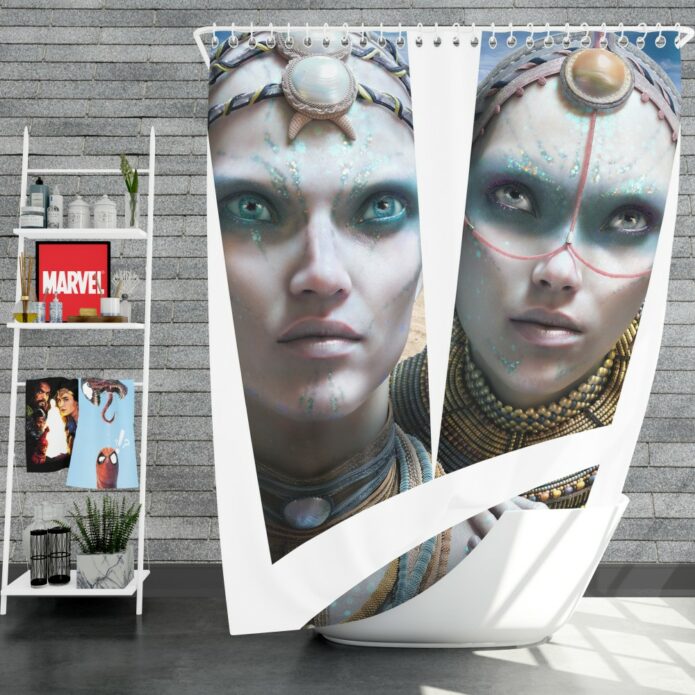 Valerian And The City Of A Thousand Planets Movie Cara Delevingne Sergeant Laureline Shower Curtain