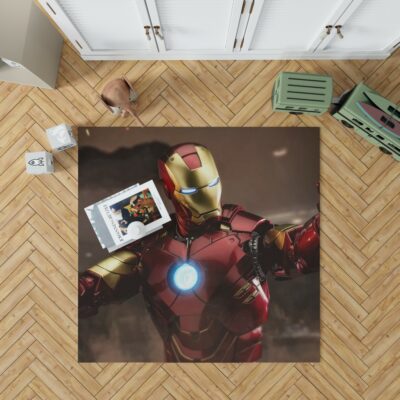 Iron Man 2 Movie Figurine Bedroom Living Room Floor Carpet Rug 1