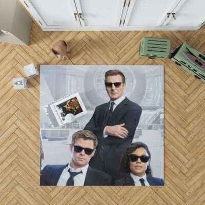 Men in Black International Movie Chris Hemsworth Liam Neeson Tessa Thompson Bedroom Living Room Floor Carpet Rug 1