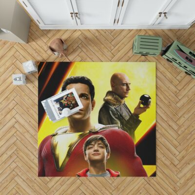 Shazam Movie Zachary Levi Mark Strong Asher Angel Bedroom Living Room Floor Carpet Rug 1