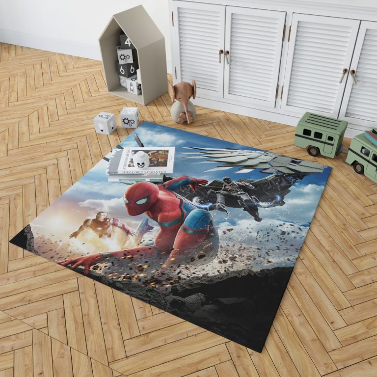 Spider Man Home Coming Movie Themed Bedroom Living Room Floor Carpet Rug