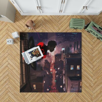 Spider-Man Into The Spider-Verse Movie Marvel Comics Miles Morales Bedroom Living Room Floor Carpet Rug 1