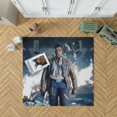 Star Wars The Last Jedi Movie Finn John Boyega Bedroom Living Room Floor Carpet Rug 1