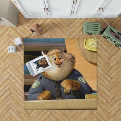 Zootopia Movie Benjamin Clawhauser Bedroom Living Room Floor Carpet Rug 1