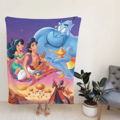 Aladdin Movie Disney Genie Princess Jasmine Fleece Blanket