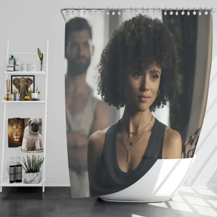 Army Of Thieves Movie Nathalie Emmanuel Bath Shower Curtain