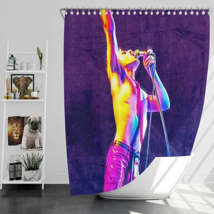 Bohemian Rhapsody Movie Freddie Mercury Bath Shower Curtain