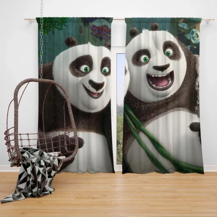 Kung Fu Panda 3 Movie Po And Li Window Curtain