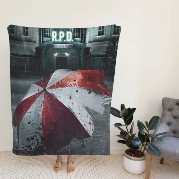 Resident Evil Welcome To Raccoon City Movie Umbrella Fleece Blanket