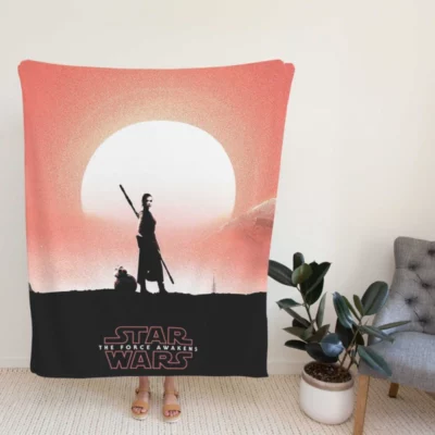 Star Wars Episode VII The Force Awakens Movie BB8 Fleece Blanket