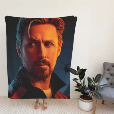 The Gray Man Movie Ryan Gosling Fleece Blanket