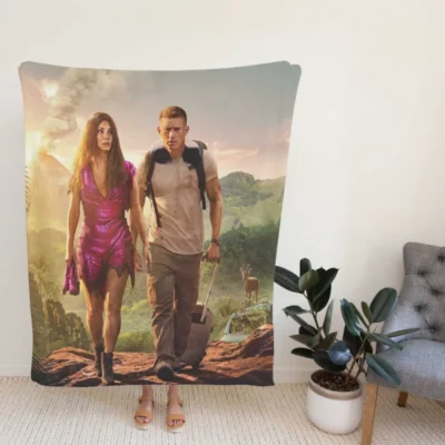 The Lost City Movie Sandra Bullock Channing Tatum Fleece Blanket