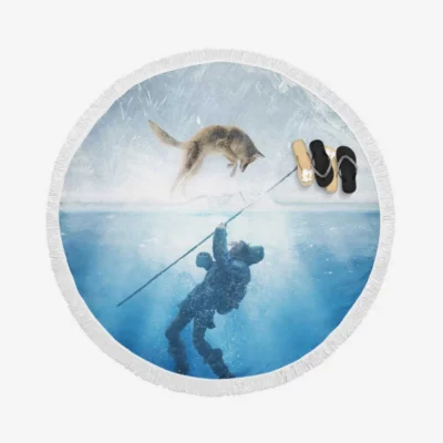 Alpha History Movie Round Beach Towel