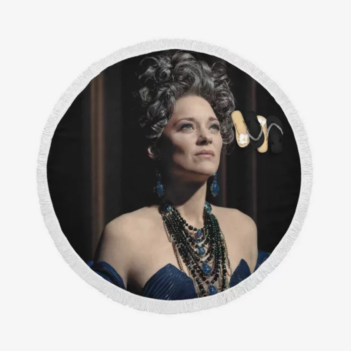 Annette Movie Marion Cotillard Round Beach Towel