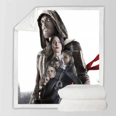 Assassins Creed Movie Michael Fassbender Sherpa Fleece Blanket