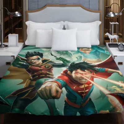 Batman and Superman Battle of the Super Sons Movie Duvet Cover