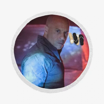 Bloodshot Movie Vin Diesel Round Beach Towel