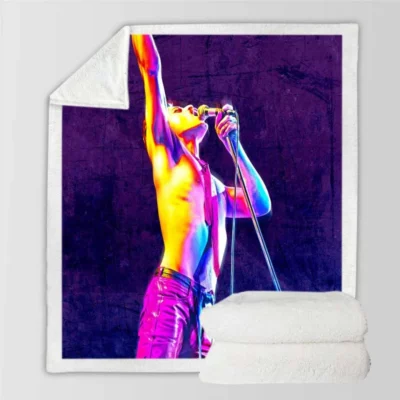 Bohemian Rhapsody Movie Freddie Mercury Sherpa Fleece Blanket