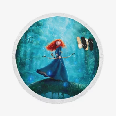 Brave Movie Merida Round Beach Towel