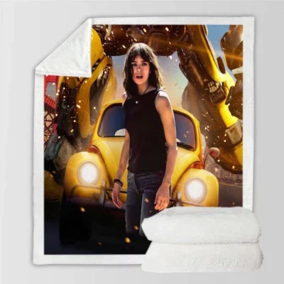 Bumblebee Transformers Movie Hailee Steinfeld Sherpa Fleece Blanket