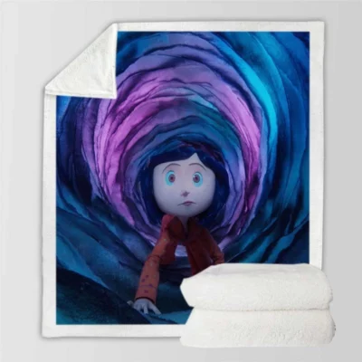 Coraline Movie Sherpa Fleece Blanket