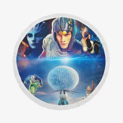 Cosmoball Movie Round Beach Towel