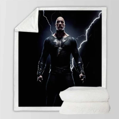 Dwayne Johnson in Black Adam DC Movie Sherpa Fleece Blanket