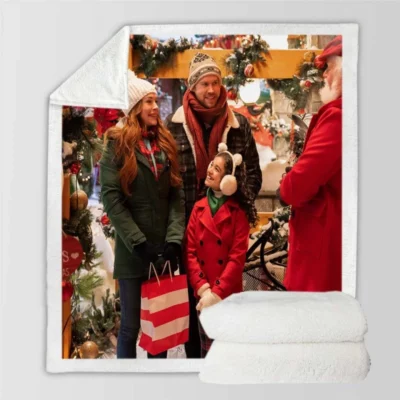 Falling for Christmas Movie Sherpa Fleece Blanket