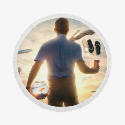 Free Guy Movie Ryan Reynolds Round Beach Towel