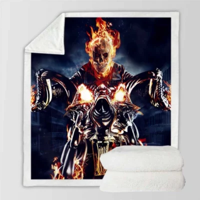 Ghost Rider Movie Sherpa Fleece Blanket