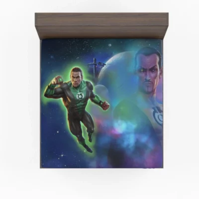 Green Lantern Beware My Power Movie John Stewart Fitted Sheet