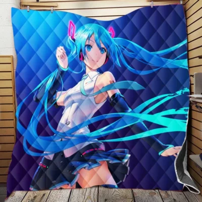 Hatsune Miku Anime Girl Vocaloid Long Hair Quilt Blanket