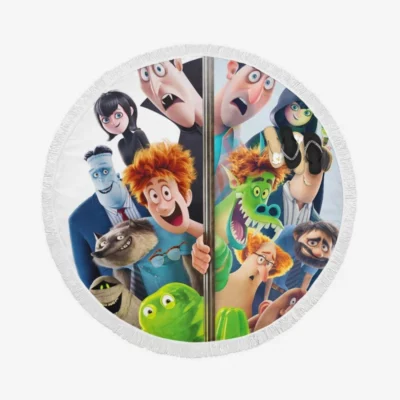 Hotel Transylvania Transformania Kids Movie Round Beach Towel