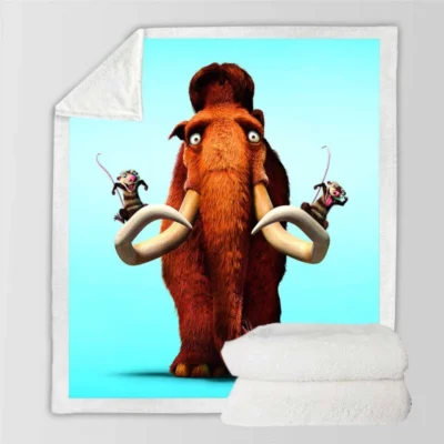 Ice Age Dawn of the Dinosaurs Movie Sherpa Fleece Blanket