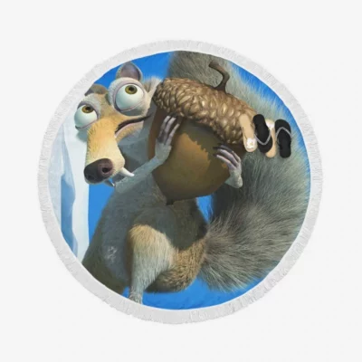 Ice Age Movie Round Beach Towel