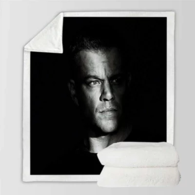 Jason Bourne Thriller Movie Sherpa Fleece Blanket