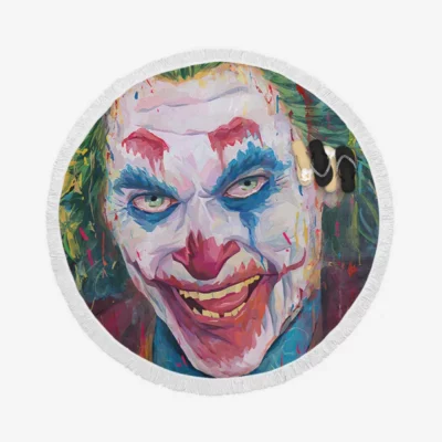 Joker Movie DC Comics Round Beach Towel