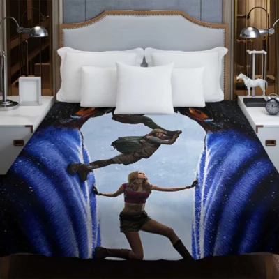 Jumanji The Next Level Movie Dwayne Johnson Kevin Hart Duvet Cover