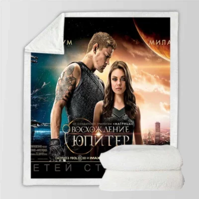 Jupiter Ascending Movie Mila Kunis Sherpa Fleece Blanket